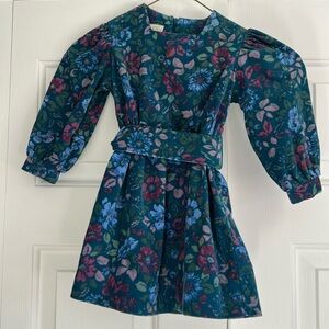Vintage Laura Ashley Floral Corduroy Dress Made in Great Britain 18-24 Months